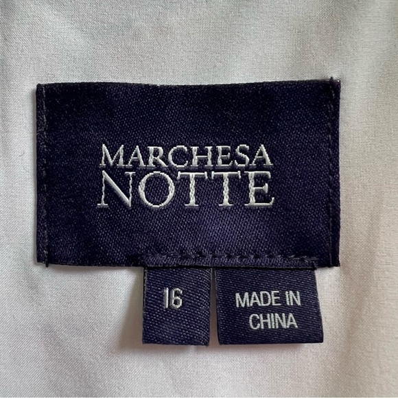 Marchesa Notte Floral Eyelet High Low Midi Dress Size 16 - Picture 13 of 16